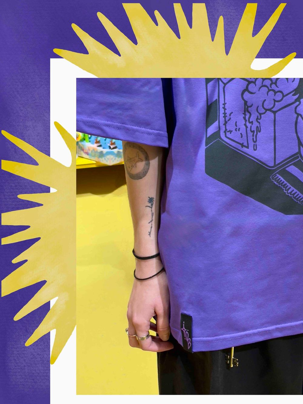 Футболка Out Block Purple Bathroom фиолетовая