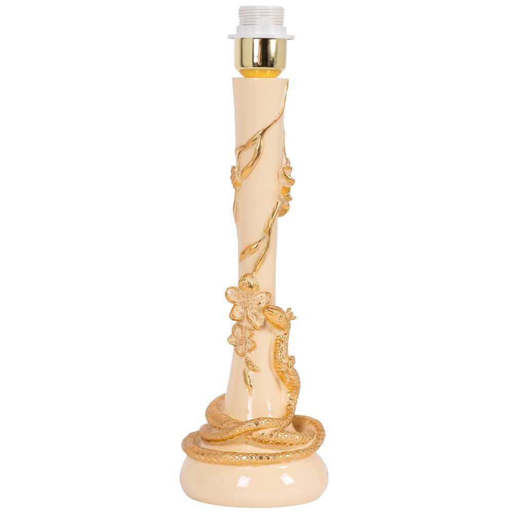 Настольная лампа Змея Катари Айвори с абажуром 38 Каледония Айвори