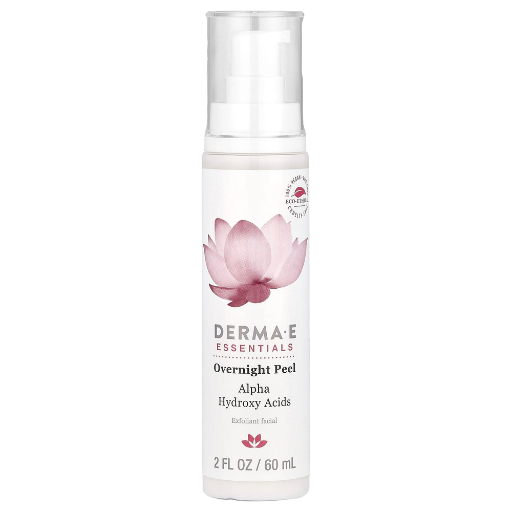 DERMA E, ночной пилинг, эксфолиант для лица, 60 мл (2 жидк. унции)