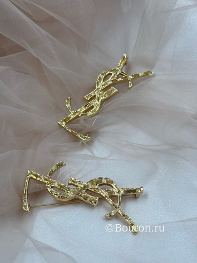 Брошь СЛ. золотистая 6,5 см