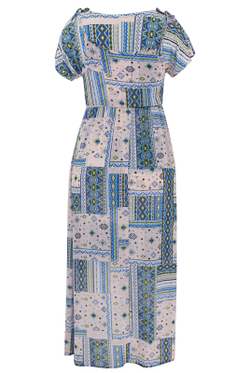 Платье женское 1879оп, син.орнамент #172СО051879оп