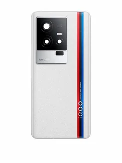 Задняя крышка для  Iqoo 10 Pro белая (White BMW edition) со стеклом камеры