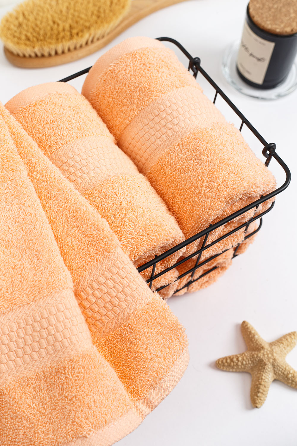 Полотенце махровое, г/к, 70х140, арт. 70-140 BS, 460 гр/м2, цвет: 028-персиковый,