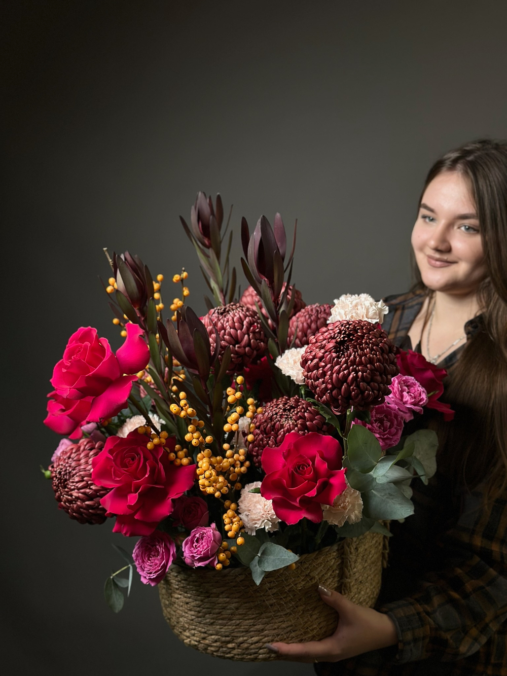 Авторская корзина цветов «Осень"