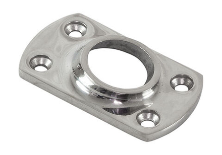 Основание стойки леера 1" (25.4 мм), 60 град, прямоугольное под сварку