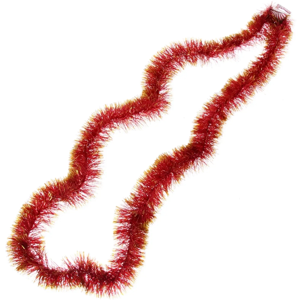 Мишура 2м 7см «Вспышки карнавала» золото/красный