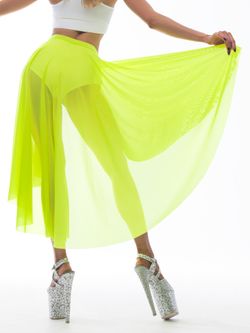 Pareo Skirt Crystal, Lime mesh