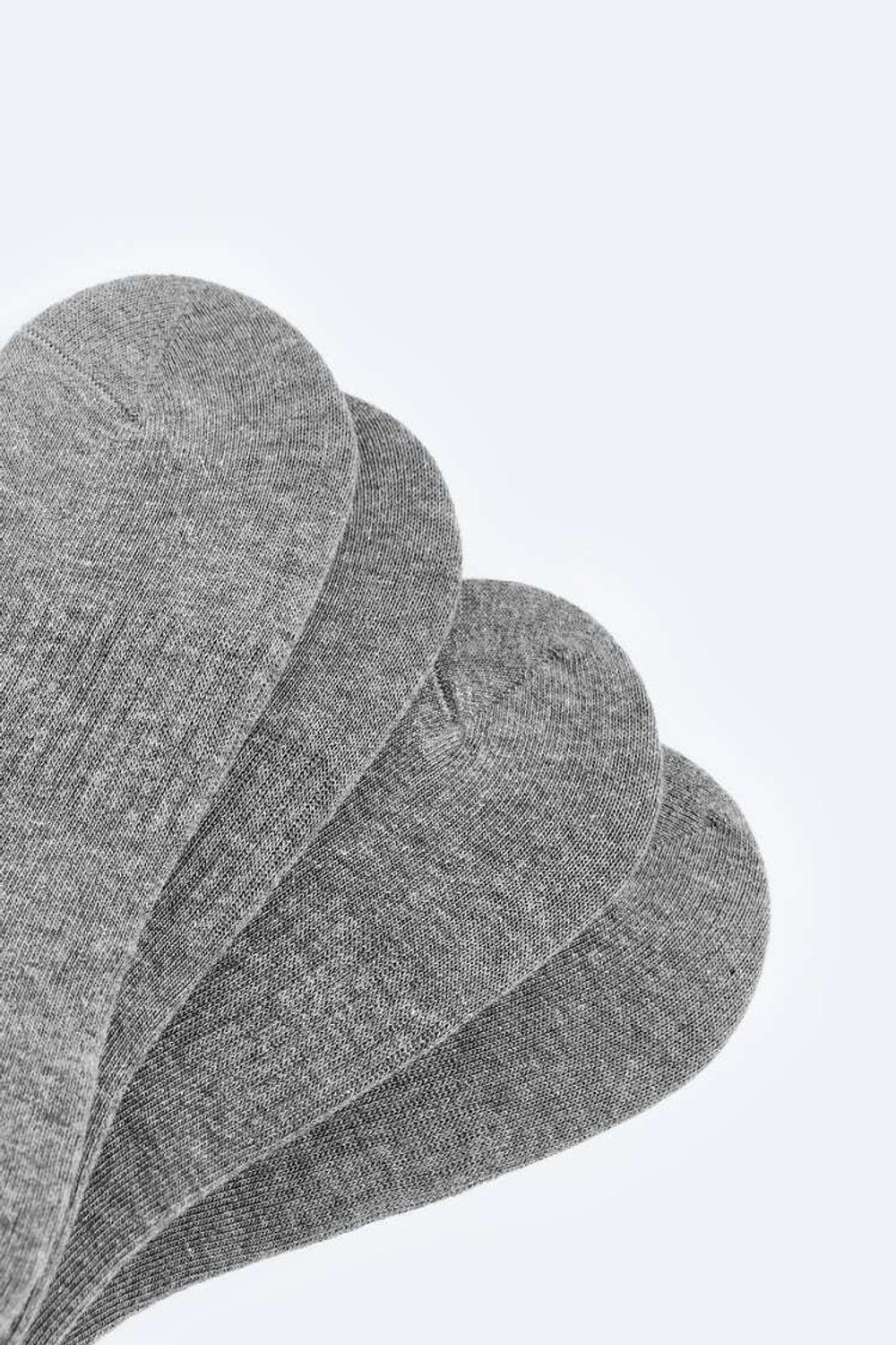 ZARA НАБОР ИЗ ЧЕТЫРЕХ ПАР КОРОТКИХ НОСКОВ, СЕРЫЙ