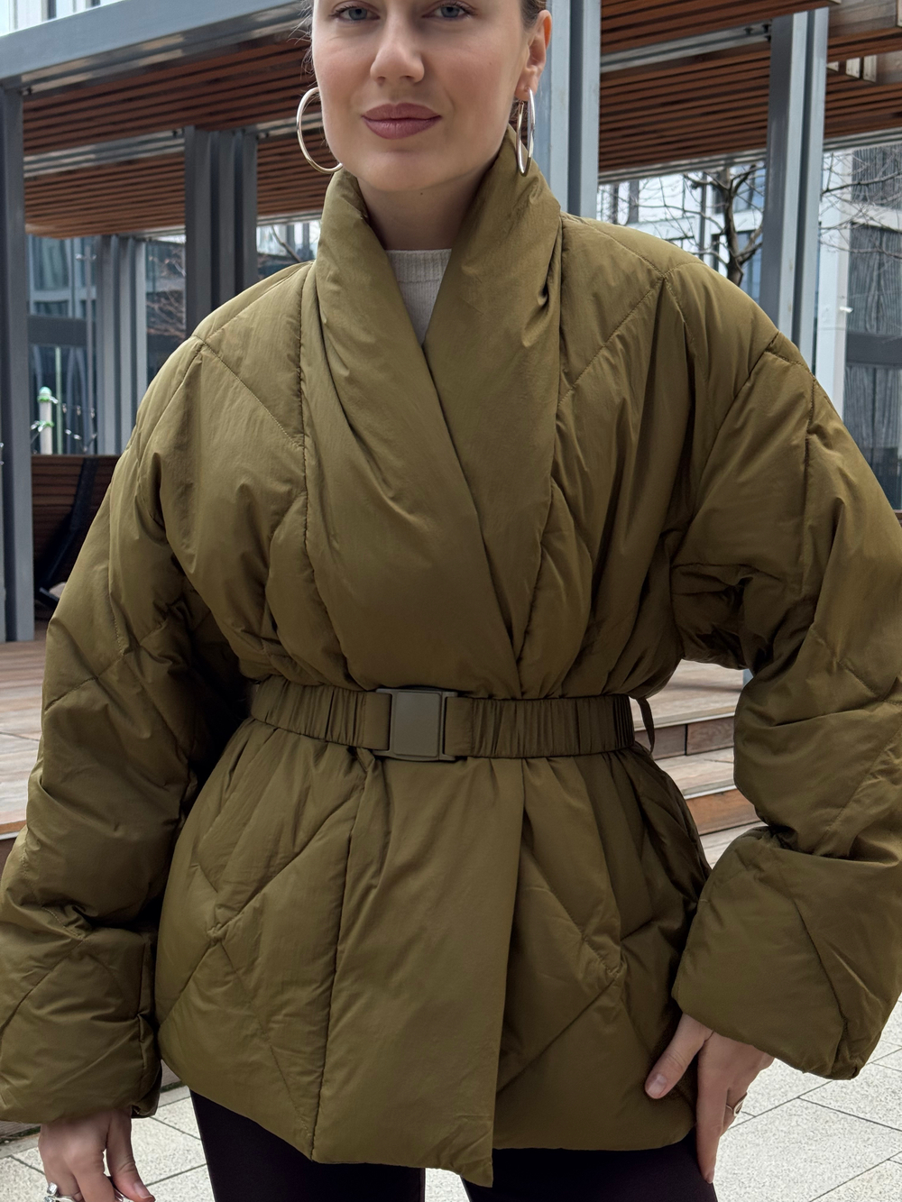 Пуховик Орли олива