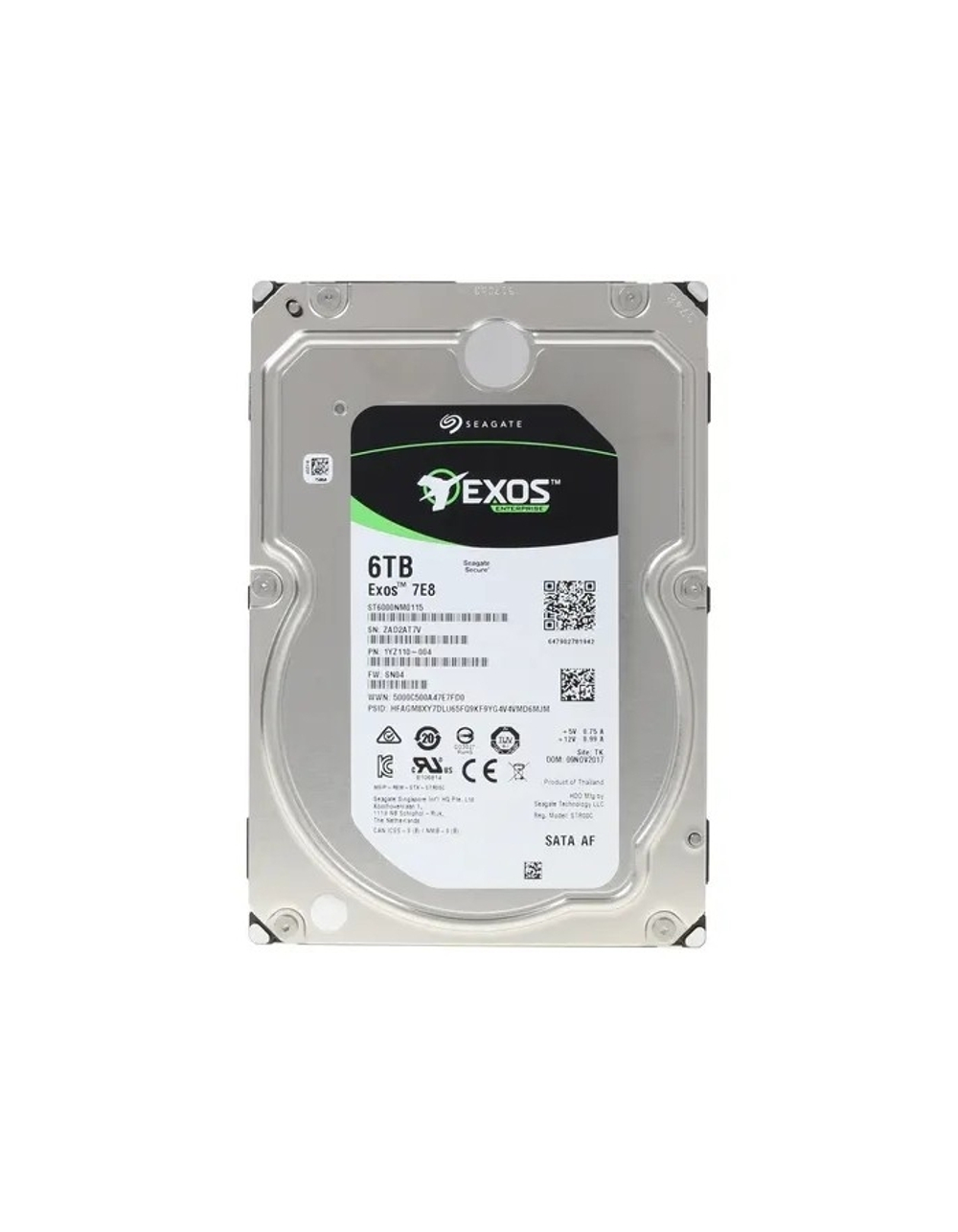 6TB Seagate Seagate 7200 Exos 7E8 (ST6000NM0115) {SATA 6Gb/s, 7200 rpm, 256mb buffer, 3.5"}