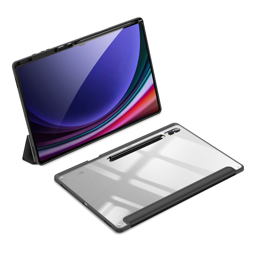 Чехол книжка черного цвета для Samsung Tab S10 Ultra, S9 Ultra и S8 Ultra, серия Toby Series от Dux Ducis