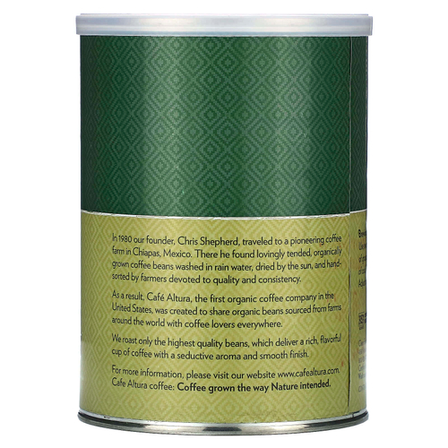 Cafe Altura, Органический кофе, домашняя смесь, молотый, темная обжарка, 340 г (12 унций)