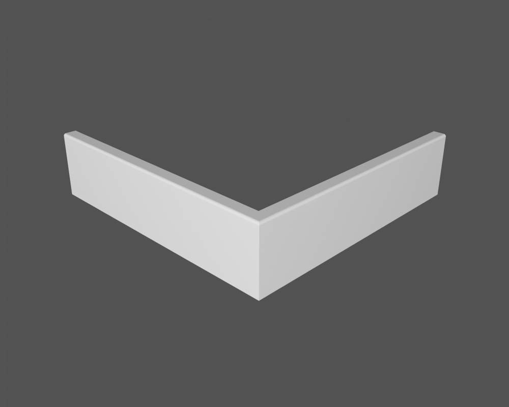 Плинтус напольный под покраску P6.80.16 МДФ Deartio 80x16x2070 мм