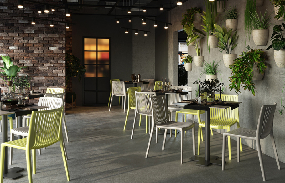 Стул пластиковый Papatya Cool, зеленый