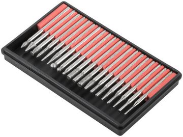 Шарошки, усиленная сталь с алмазным напылением, штифт диам. 3 мм, 20 шт.