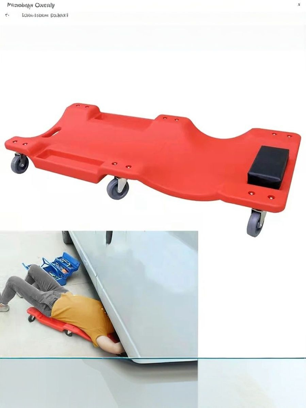 Лежак подкатной для ремонта автомобиля пластиковый