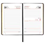 Ежедневник датированный 2022 А5 138x213 мм BRAUBERG "Chameleon", под кожу, черный/желтый, 112824