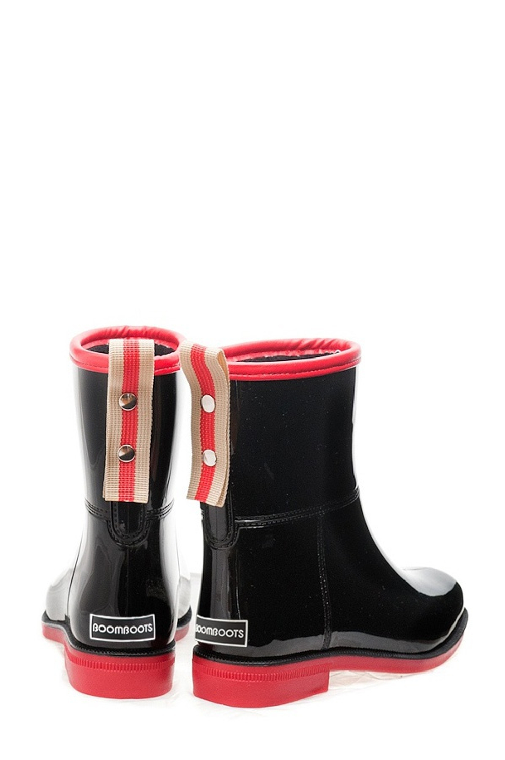 Сапоги BoomBoots Black&Red Flat (с утеплителем)