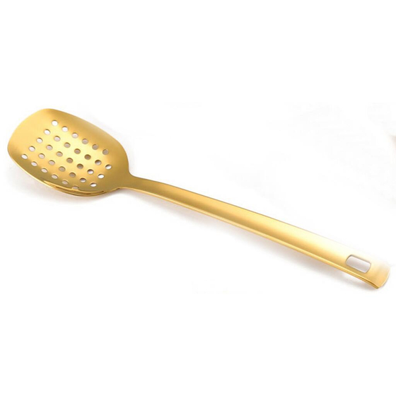 Ложка гарнирная для раздачи 26 см перфорированная нерж. цвет золото PVD P.L. Proff Cuisine