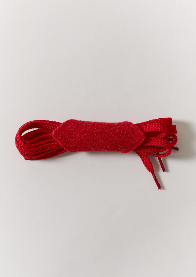 Шнурки плоские красные