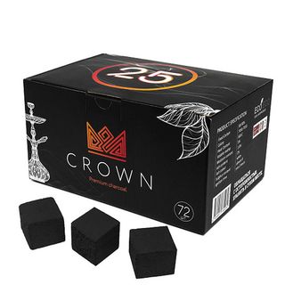 Купить Уголь Кокосовый 25мм - Crown 72шт