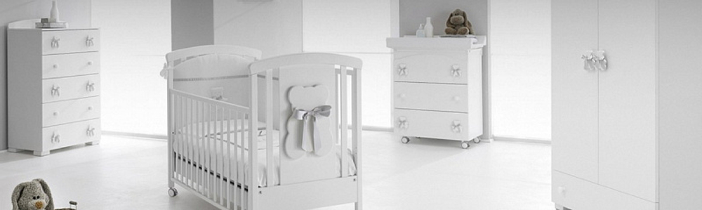 Детский пеленальный комод Erbesi Bubu белый/белый