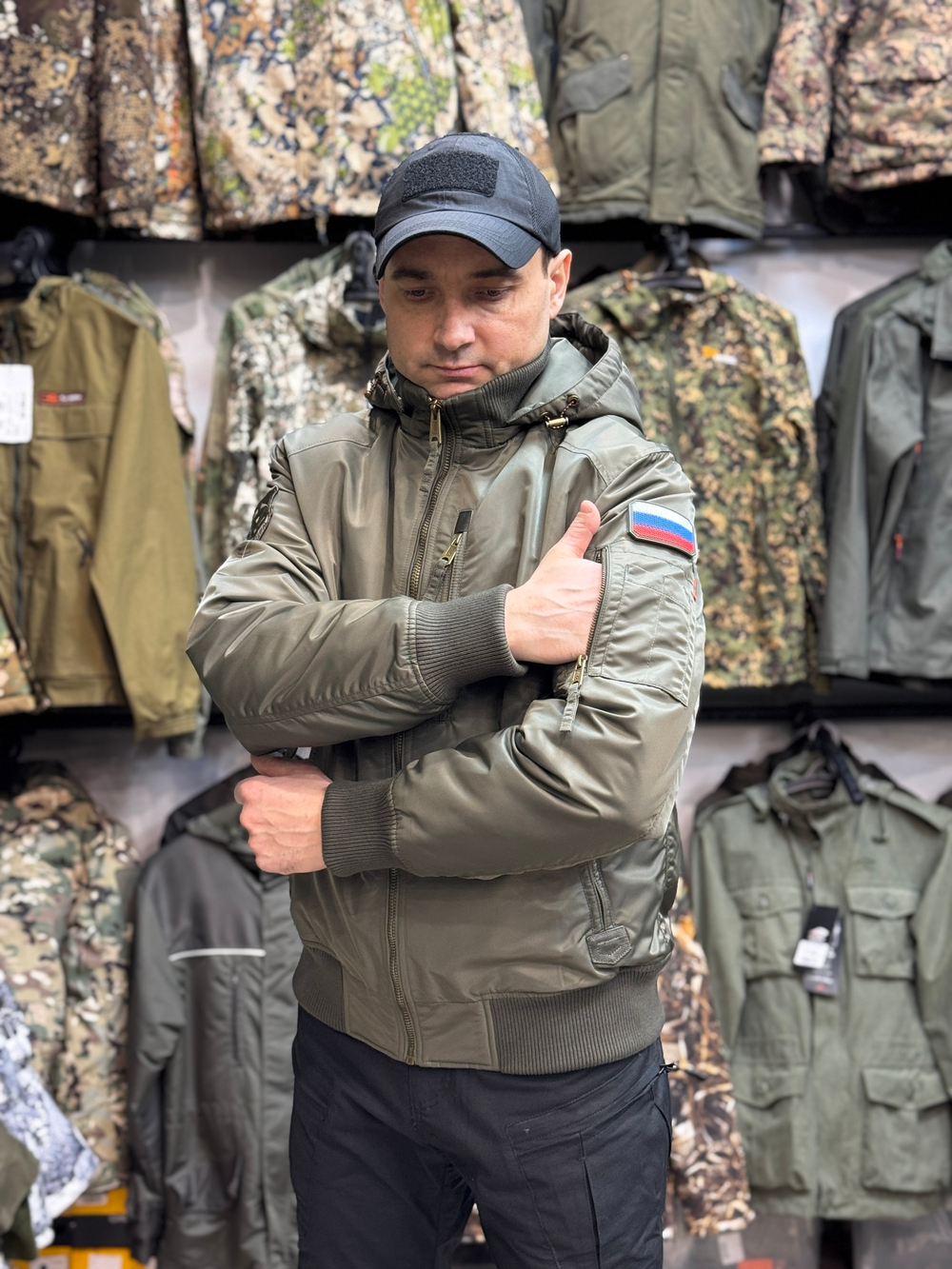 Куртка бомбер Corbona Деми олива