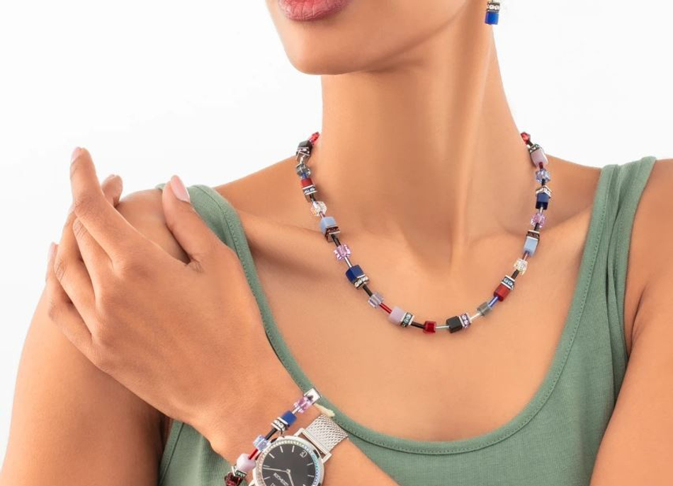 Колье Coeur de Lion Red-blue-lilac 2838/10-0330