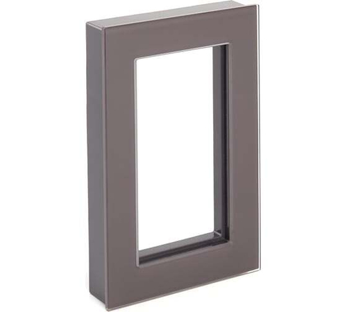 STEKKER Катрин Рамка горизонтальная 2 мест. без перемычки стекло шоколад GFR00-7012-04 39569