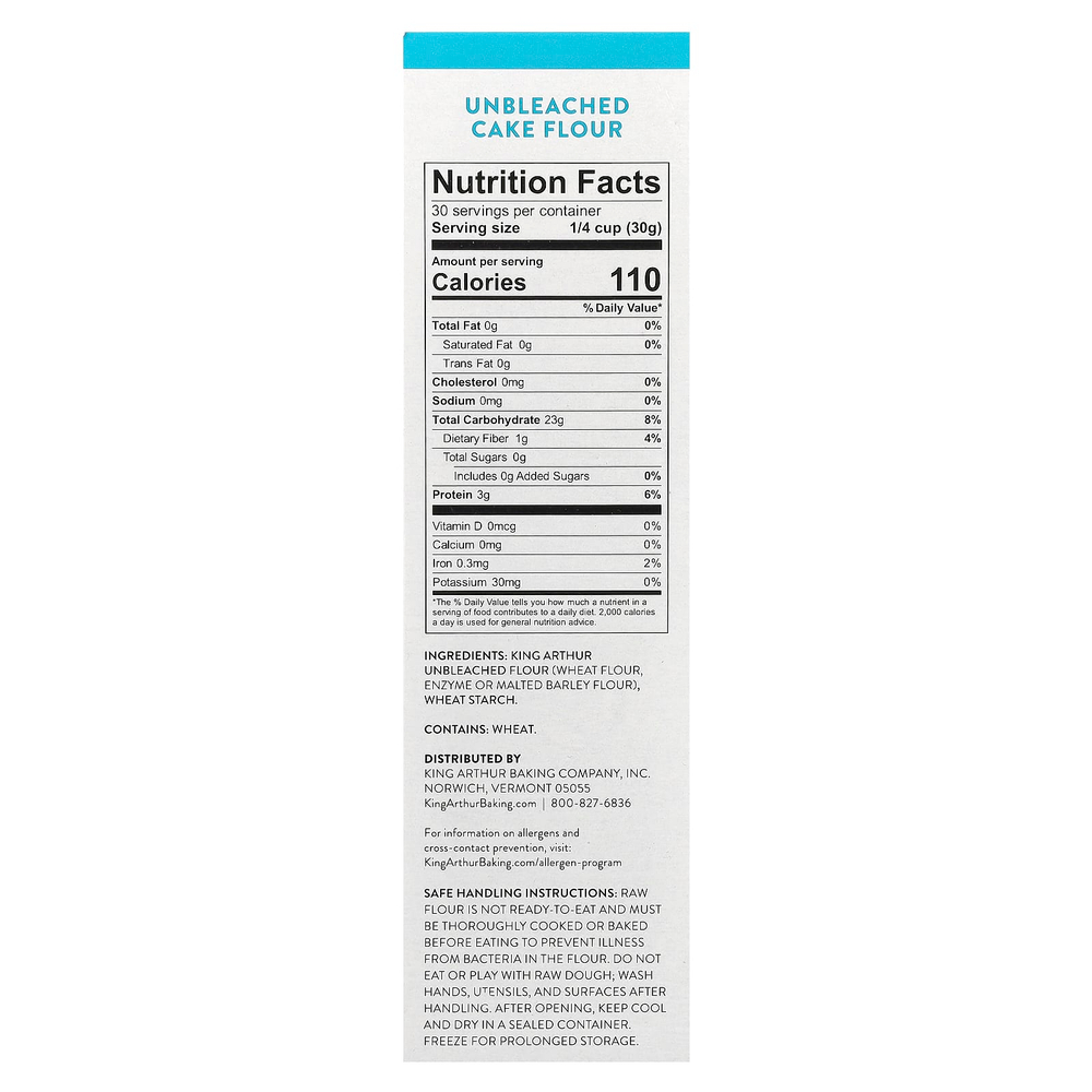King Arthur Baking Company, Cake Flour, Unbleached, 32 oz (907 g)
