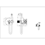 Гигиенический душ Boheme Tech 157-B С ВНУТРЕННЕЙ ЧАСТЬЮ, со смесителем, черный