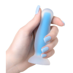 Голубая светящаяся в темноте анальная втулка 10см ToyFa Beyond Kyle Glow 873012