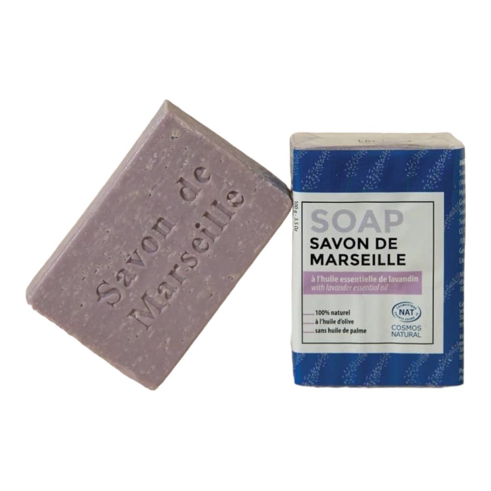 Марсельское мыло с эфирным маслом лаванды, 100 г (Alepia)