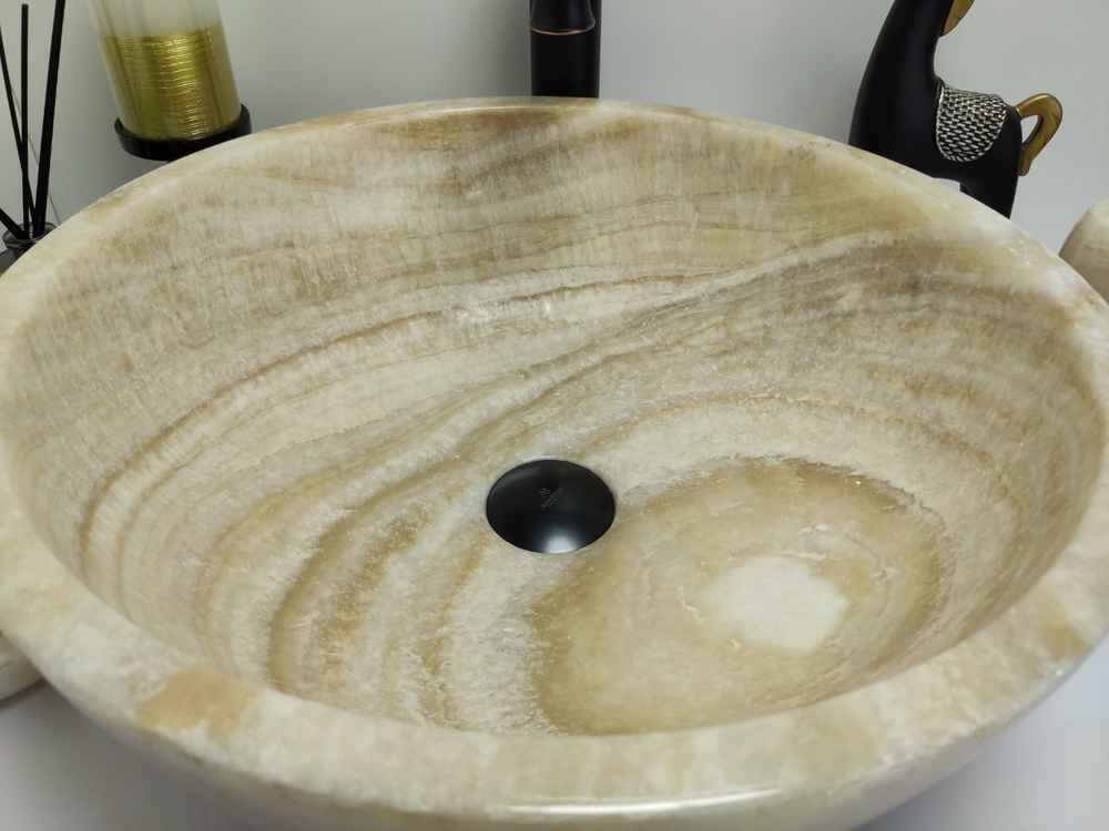 Раковина из оникса Bowl Yellow TinLip BO-60505 45*45*17