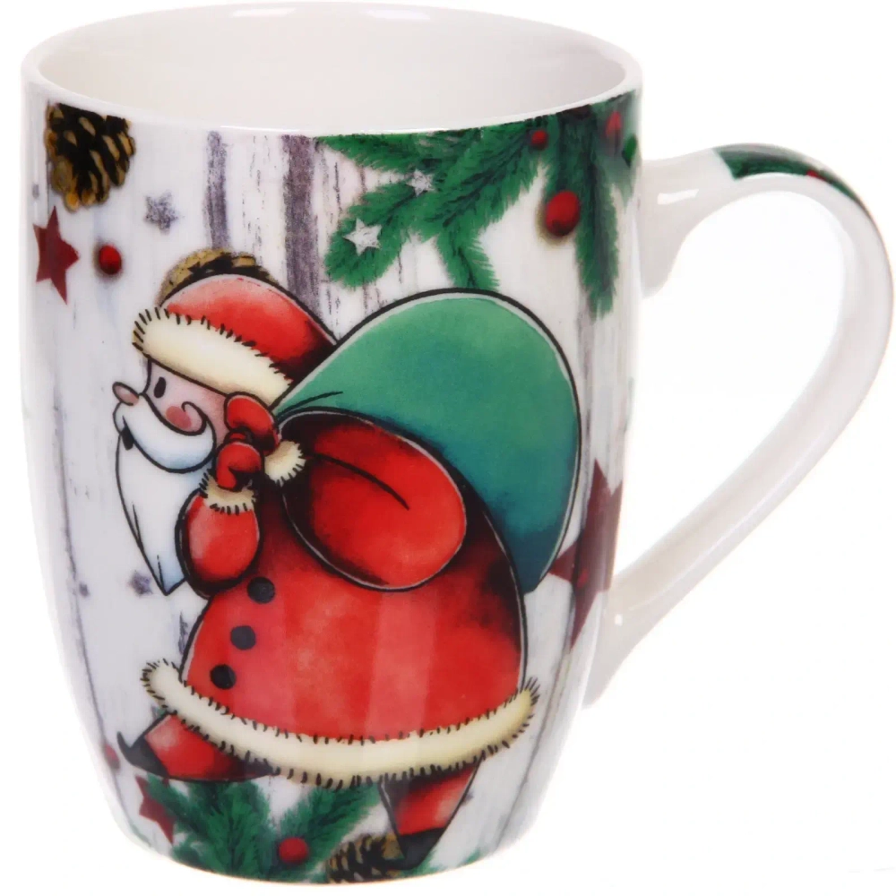 Кружка керамическая 350мл «Настроение праздника», микс 4рисунка