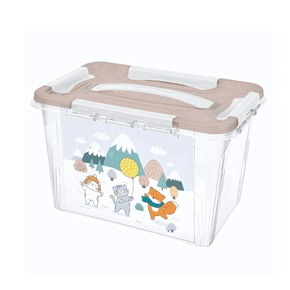 Ящик универсальный с декором 290х190х180мм, 6,65л (белый)