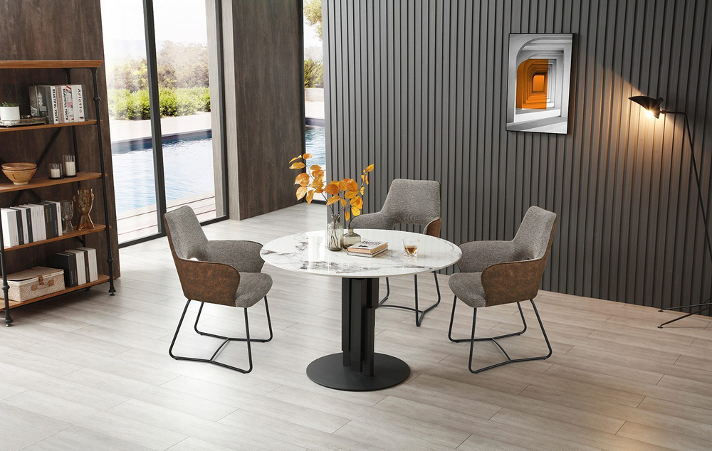 Стул DC2346R серый/ коричневый