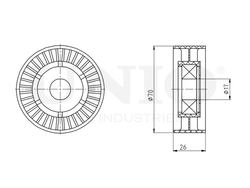 Ролик натяжной приводного ремня UNIO TNS-10276