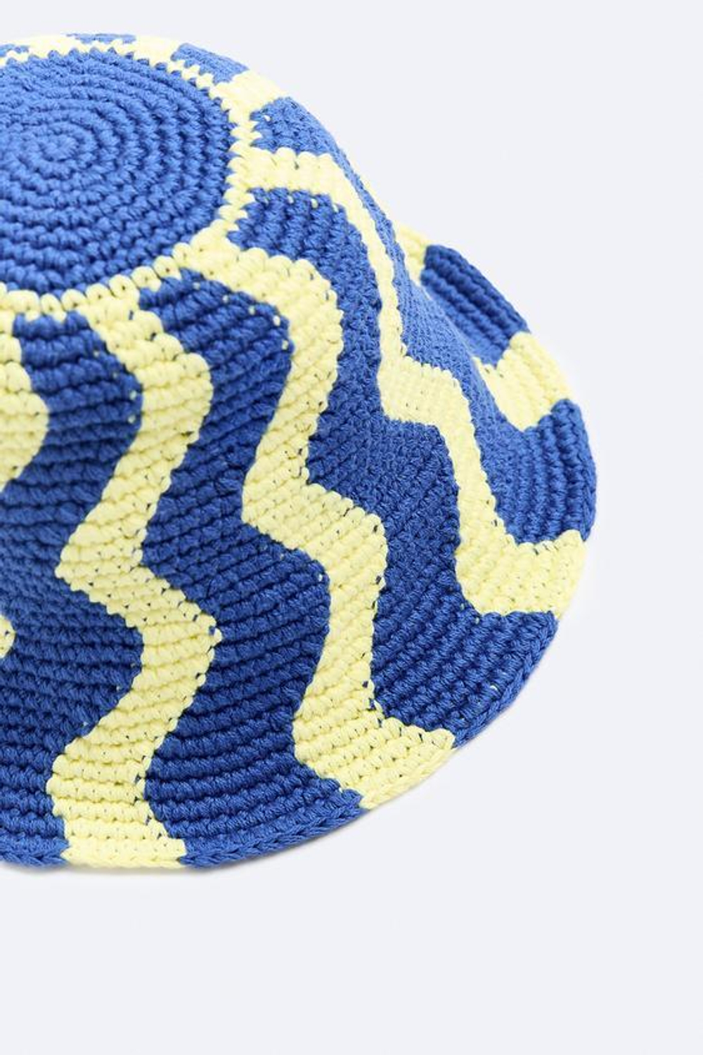 ZARA ШЛЯПА ИЗ КРУЖЕВА КРОШЕ С ВОЛНИСТОЙ КРОМКОЙ, РАЗНОЦВЕТНЫЙ