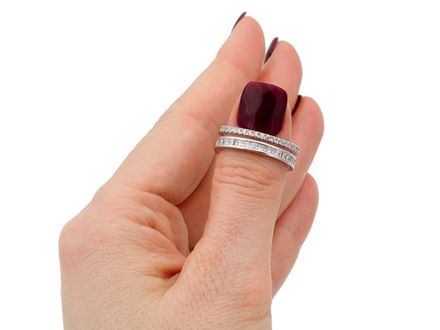 Кольцо двойное "Дорожка" (уценка)