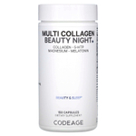 Codeage, Multi Collagen Beauty Night, мультивитаминный комплекс с коллагеном, 150 капсул