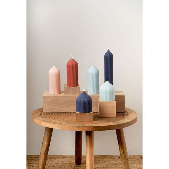 Свеча декоративная мятного цвета Edge 10,5 см