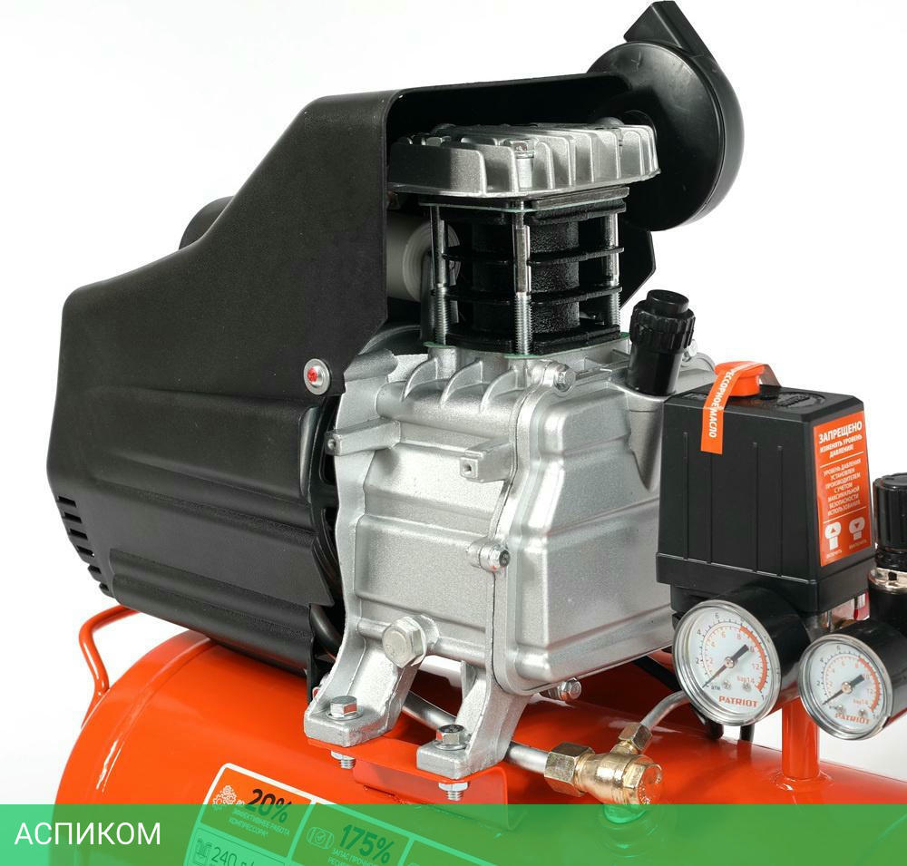 Компрессор Patriot Optima Euro 24-240K2 оранжевый/черный (525302118)