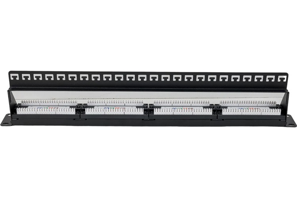 Патч-панель  NikoMax NMC-RP24UD2-ES-1U-BK