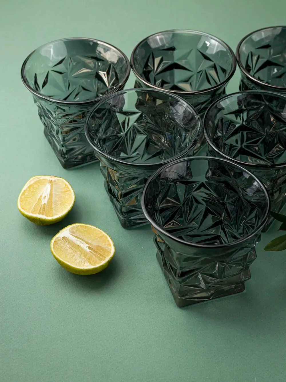 Набор бокалов кристалл, 300 мл. 6 шт. Черные