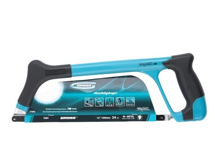 Ножовка по металлу Gross PIRANHA, Трехкомпонентная металлопластиковая рамка 300мм