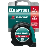 Рулетка 8 м / 25 мм строительная измерительная KRAFTOOL X-Drive рулетка с ударостойким обрезиненным корпусом
