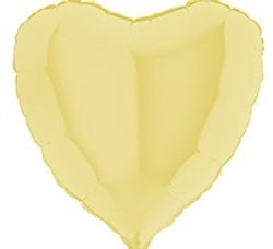 Сердце "Лимонный крем пастель" 46 см