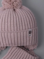 Шапка для девочки осенняя и снуд вязаные