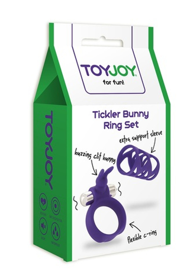 Набор фиолетовых насадок TICKLER BUNNY RING SET